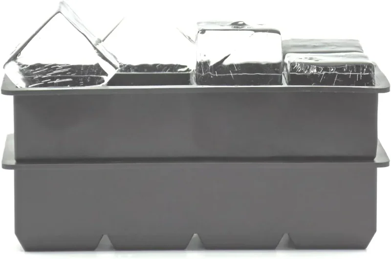 Large Ice Cube Trays 2 Pack,Big Ice Cube Molds with Removable Lids,Easy Release and Stackable Silicone Ice Cube Tray,Make 16 Big Square Ice Cubes for Whiskey,Cocktails