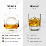 Clear Ice Ball Maker Mold, 8 Large Whiskey Ice Cubes Mold, 2 Inch Round Silicone Ice Molds for Cocktails, Idea Gifts for Dad Boyfriend Boss Men who Have Everything