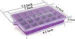 Ice Cube Tray, 3 Pack Silicone Ice Cube Molds, Easier to Release, BPA Free for Alcohol/Coffee/Beverages (Pink, Light blue, Purple)