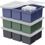 Large Ice Cube Tray for Whiskey: 2inch Big Silicone Ice Trays for Whisky - 3Pack Old Fashioned Ice Cube Trays for Cocktail - Huge Square Cubed Bourbon Ice Cube Maker