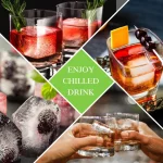Large Ice Cube Tray for Whiskey: 2inch Big Silicone Ice Trays for Whisky - 3Pack Old Fashioned Ice Cube Trays for Cocktail - Huge Square Cubed Bourbon Ice Cube Maker