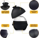 Ice Ball Molds Set of 4,Whiskey Ice Ball Maker Mold,Silicone Sphere Ice Molds with Built-in Funnel,Large Round Ice Cube Molds Make 2.5 Inch Sphere Ice for Whiskey & Cocktails